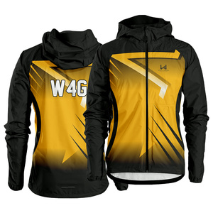 Premium Sublimated Hooded Nylon Coated Zip Up Windbreaker <b>Jacket</b> Recycled Polyester Outdoor Running Sports Wear - Product Image 1