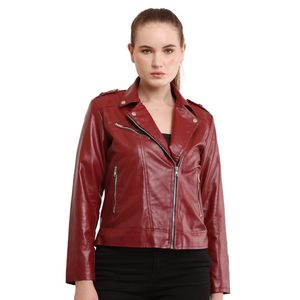 Wholesale Genuine Goat <b>Leather</b> Fashion Luxury Women's Motorcycle <b>Leather</b> Jacket - Product Image 3