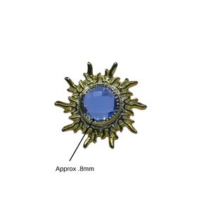 Anillo Clásico de Plata de Ley 925 Chapado en Oro con Topacio Azul para Mujer, Joyería para Bodas - Product Image 2