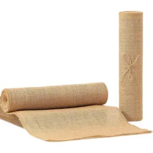 Printed 6060 Hand Woven 100% Cotton Jute Yoga Mat 100% Natural Moisture Jute Hessian Cloth Fabrics For Clothing