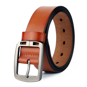 Cinturón de Cuero Vacuno Genuino Personalizado al por Mayor para Hombre - Cinturón Vaquero de Cuero Puro Resistente con Hebilla Duradera - Product Image 2