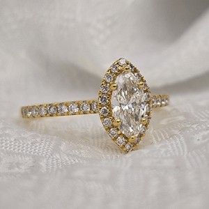 10K <b>Gold</b> Fine Classic IGI Certified Luxury CVD Lab Grown Channel <b>Set</b> Diamond Women's Wedding Engagement <b>Ring</b> Fashion Jewelry - Product Image 2