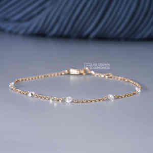 Pulsera de Cadena de Plata S925 de Lujo con Diamante Cultivado en Laboratorio, Redondo, 0.52 Quilates, Calidad VS EF, Regalo de Joyería para Mujer, Uso Diario y para Fiestas - Product Image 5