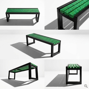 Recycled <b>Plastic</b> HDPE Modern Outdoor Waterproof Patio <b>Bench</b> for Farmhouse & Park Use - Product Image 6