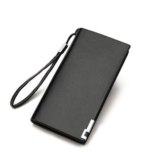 Portefeuille portable en cuir PU pour homme, pochette de voyage avec dragonne, sac à documents pour homme, vente en gros - Product Image 2