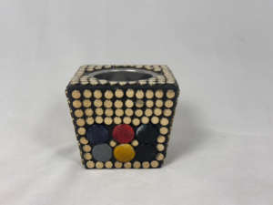 Support de bougie en bois arabe tendance, fait à la main, carré, taille personnalisée pour les mariages, décoration de la maison, cadeau - Product Image 2