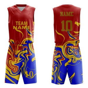 Conjunto de Uniforme de Baloncesto Personalizado de Poliéster Estampado, Nuevo Estilo, Cómodo, Transpirable, con Nombre del Equipo, Tallas Grandes, Protección Anti-UV - Product Image 1