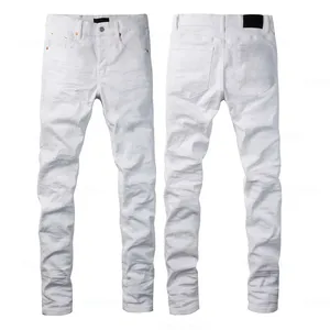 Casual Men's Ripped Stretch <b>Denim</b> Trousers Streetwear - Product Image 4