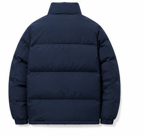 เสื้อแจ็คเก็ตพัฟเฟอร์ผู้ชายสีเทา คอตั้ง ซิปปิด ทรงปกติ - Product Image 4