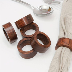 Anillos de Servilleta de Madera Más Vendidos, Decoración para Catering, Ideal para Bodas y Fiestas Reales, HF CRAFTS - Product Image 4