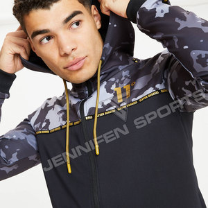 Survêtement d'hiver respirant personnalisé de haute qualité, grande taille, en molleton léger avec capuche à cordon de serrage - Product Image 3