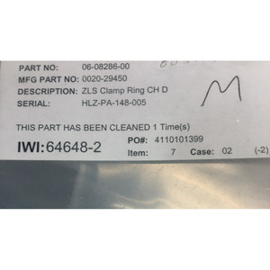 AMAT 0020-29450 ZLS CLAMP RING CH 1/3, 114400 - อุปกรณ์และอะไหล่เซมิคอนดักเตอร์ระดับโลกที่เชื่อถือได้ - Product Image 3