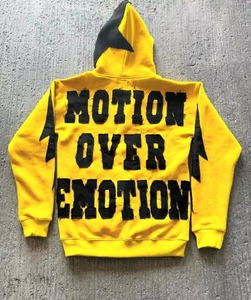 Sweat-shirt à capuche zippé en polaire noir pour homme City Boyz, design avec lettres appliquées, style streetwear, coupe ample - Product Image 3