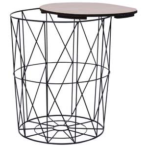 Juego de 3 mesas de centro apilables medianas de metal negro - Product Image 6