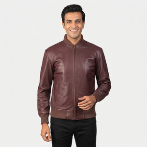 New Arrival Best Design Sheep Skin Leather <b>Jacket</b> Custom Breathable <b>Slim</b> <b>Fit</b> Real Leather Winter <b>jacket</b> for men - Product Image 6