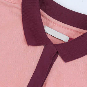 Women <b>Short</b> <b>Sleeve</b> Polo Shirt Solid Color Contrast Collar <b>Button</b> <b>Up</b> Casual Knitted Top Custom Logo - Product Image 3