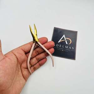 Pince à micro-perles pour extensions de cheveux, pince à bec de canard en acier inoxydable, impression de logo personnalisé, service OEM - Product Image 5