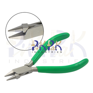 Alicates de punta redonda y plana, mordazas lisas de 130mm sin resorte y asas de PVC, caja de juntas, fabricación de joyas, manualidades DIY, alicates de sujeción de alambre - Product Image 1