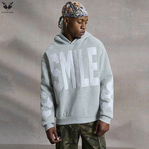 Sudaderas casuales para hombre, estilo relajado, con capucha, suministro directo de fábrica OEM/ODM, bordado con parche, para uso diario. - Product Image 4