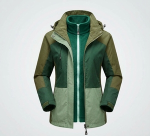 <b>Women's</b> Color Block <b>Waterproof</b> Fleece Lined Jacket Detachable Hood Zip <b>Winter</b> <b>Coat</b> - Product Image 6