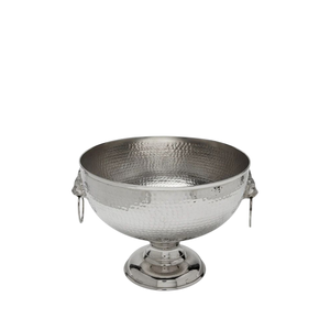 Copa de champán grande y creativa de aluminio plateado con pedestal, para servir vino, con base, para mesa de boda moderna, enfriador de vino. - Product Image 6