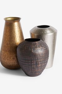 <b>Small</b> <b>vase</b> iron in gold flower <b>vase</b> diameter 8 x 10 cm - Product Image 4