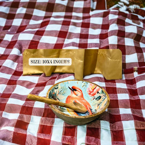 Saladier en bois durable fait à la main |   Collection d'articles de cuisine et de salle à manger artisanaux indiens, la conception circulaire HANDICRAFTS INN - Product Image 1