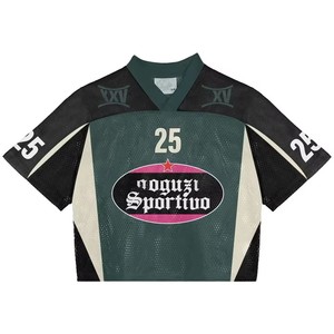 Camiseta Deportiva Personalizada de Alta Calidad, Cuello en V, Estilo Varsity, Uniforme de Baloncesto, Corte Cuadrado, Camiseta Corta de Malla para Hombre, Estilo Fútbol Americano - Product Image 1