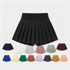 High Waist Streetwear Embroidery Skorts with Pockets Quick Dry Knitted Women's Shorts OEM Bulk Order Trendy Fit sports skort - Product Image 6