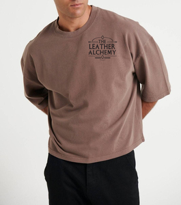 T Shirt Heavyweight <b>Cropped</b> <b>Top</b> T Shirt Graphic Cotton Oversized Boxy Fit T-Shirt <b>Men</b> <b>for</b> Selling - Product Image 1