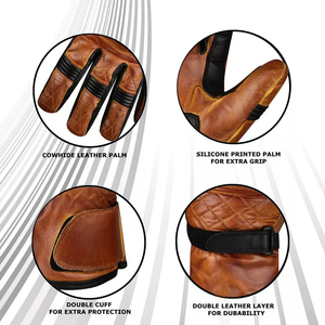 Guantes de Motocicleta de Cuero para Invierno, Transpirables, Ligeros, con Pantalla Táctil, Protección Completa para los Dedos, para Hombre - Product Image 5