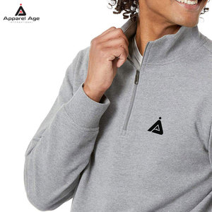 Sweat-shirts à demi-zip confortables et respirants, basiques légers, matériau durable, service OEM, sweat-shirts à demi-zip - Product Image 6
