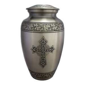 Fournisseur en gros Nouveau design de crémation en métal fait main pour cendres humaines Urnes funéraires en métal aluminium de qualité supérieure - Product Image 2