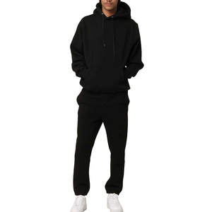 Ensemble survêtement et sweat à capuche personnalisés 350-500 GSM, épais et surdimensionné, de haute qualité, design personnalisé, usine de sweats à capuche et pantalons de survêtement - Product Image 1