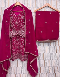Indian Boutique Designer Georgette Traditional Suit Dupatta <b>Wedding</b> Engagement Women Dress Ethnic Bridal Party Wear Exclusive - Product Image 3