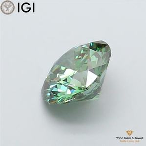 Diamant de laboratoire cultivé CVD de 1,50 carat, de couleur vert vif fantaisie, de clarté VS2, de taille ronde de 7,23 mm, certifié IGI, pour collier solitaire - Product Image 5
