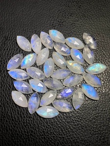 Piedras Preciosas de Piedra Lunar Arcoíris Azul Natural de Calidad Superior, Corte Marquesa y Rosa, Precio al por Mayor, Calidad Fina para Joyería - Product Image 1