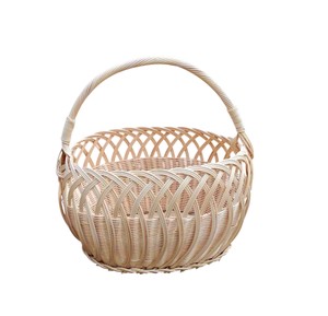 Panier en rotin tissé à la main sur mesure, élégant, écologique, bicolore, décoratif, pour l'exportation - Product Image 4