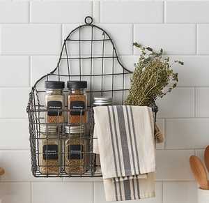 Fine Quality Rustic Metal <b>Wire</b> Storage <b>Basket</b> Rectangle <b>Hanging</b> Multi-Purpose Neatening Container - Product Image 6