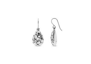 ต่างหูทรงหยดน้ำลายหินกรวด - Product Image 1