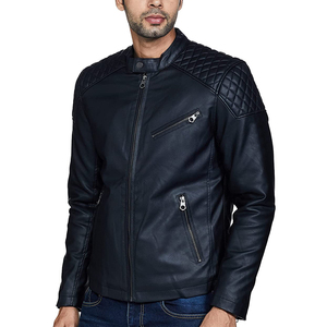 Chaqueta de cuero genuino impermeable estilo urbano para motociclistas, fabricante mayorista, último estilo, chaqueta de cuero con cremallera para uso exterior - Product Image 1
