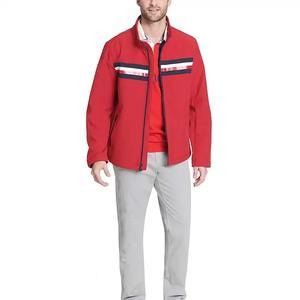 OEM personalizado Softshell chaqueta hombres mujeres Casual High Street Stand Collar cremallera carta patrón invierno Streetwear impermeable - Product Image 1