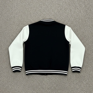 Sporty Men Varsity <b>Jacket</b> Oversized Baseball Coat Ribbed Collar Snap Closure Long Sleeve Casual Fashion Streetwear Use and sale - Product Image 5