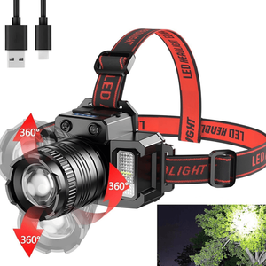 5 Modes LED USB Rechargeable Camping Hiking Headlamp with Motion Sensor Canping Lightweight Outdoor Headlight - Product Image 4
