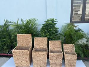 <b>Best</b> Price For Wholesale <b>Natural</b> Handicrafts Water Hyacinth Storage Trapezium Box Set With Lid Home Decorative From Vietnam - Product Image 5