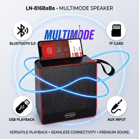 Haut-parleur portable LN816BaBa avec antenne télescopique, radio FM, mini enceinte sans fil, son puissant, prise en charge USB TF, vente en gros