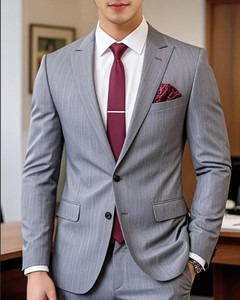 Blazer Homme Sur Mesure Anti-Plis Respirant Coupe Slim Décontracté Sportif Anti-Boulochage Structuré Veste de Costume Polyester/Coton - Product Image 4