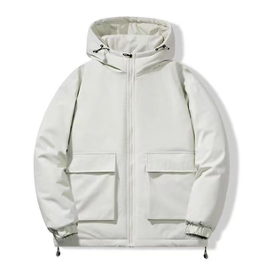 High Quality Men's Quilted Hooded Puffer Jacket Men's Fashion Hooded Winter Zip-Up Jacket Men's <b>Warm</b> Hooded Utility Jacket - Product Image 1