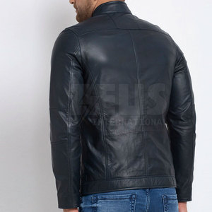 2026 Wholesale Plus Size Leather <b>Jacket</b> Outdoor Use Leather <b>Jacket</b> Stand Collar Men Leather <b>Jacket</b> - Product Image 2