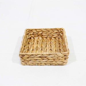Square Water Hyacinth Classic Design Multifunction <b>Storage</b> <b>Tray</b> for Table Kitchen Home Organization - Product Image 1